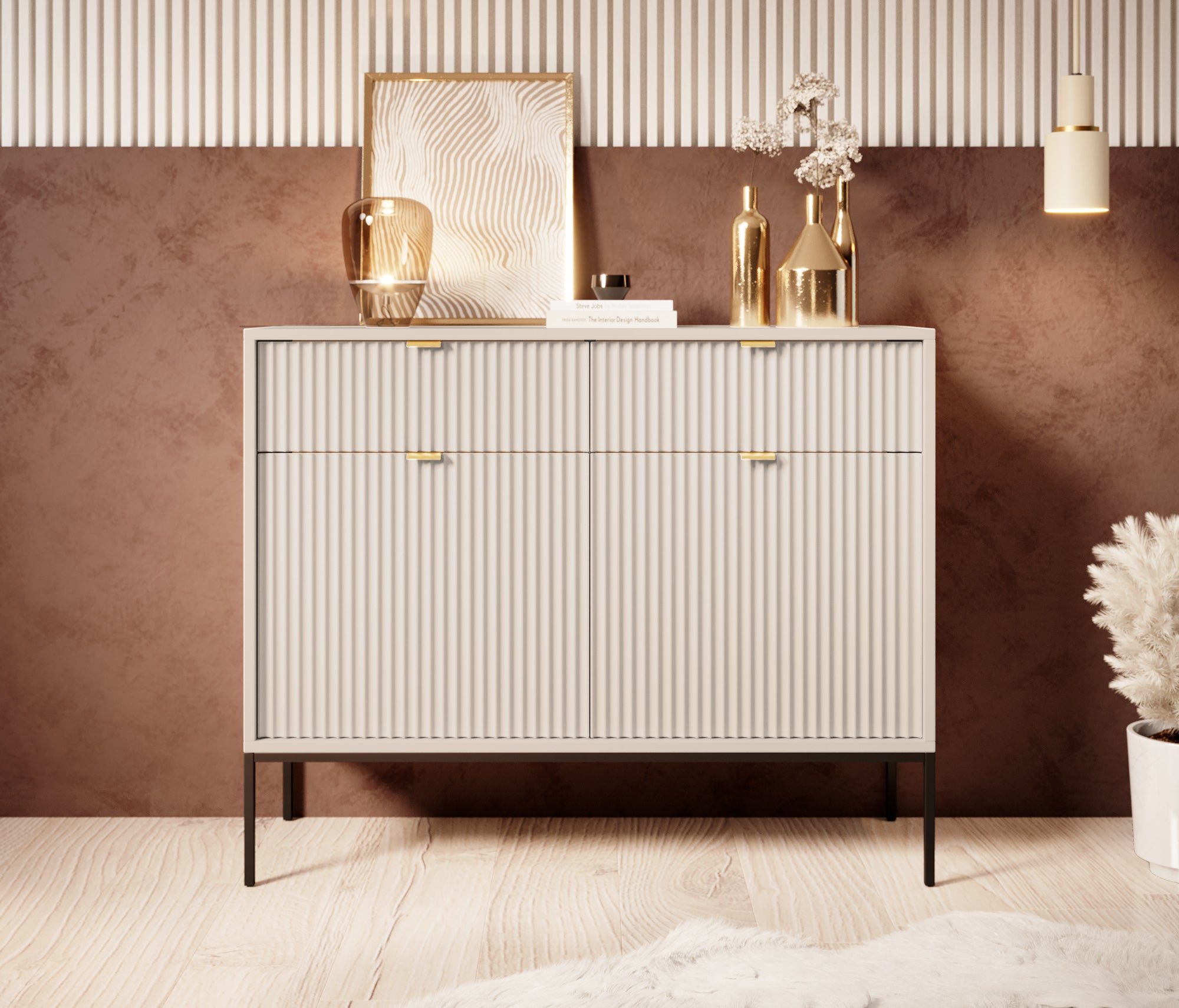 Navil - Dressoir - Beige - 104x39x83 cm