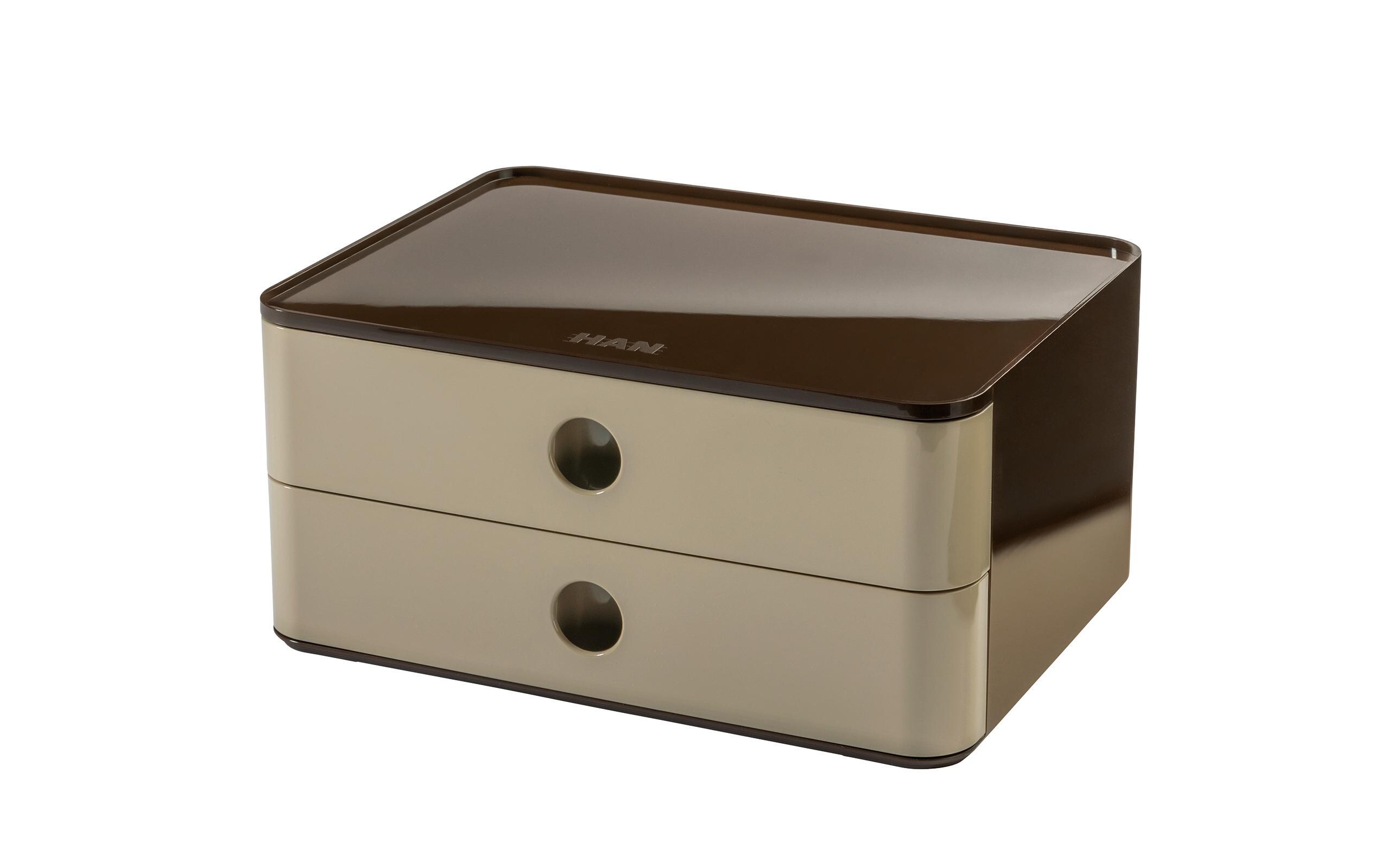 Schubladenbox Allison Smart-Box Plus 2 Schubladen, SaharaSchubladenbox stapelbar mit 2 Schubladen