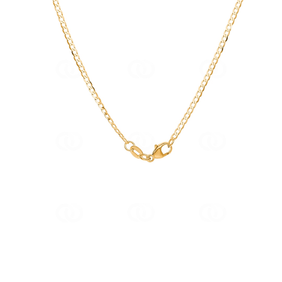 Panzerkette extraflach diamantiert 750/18 K Gelbgold 1.9mm