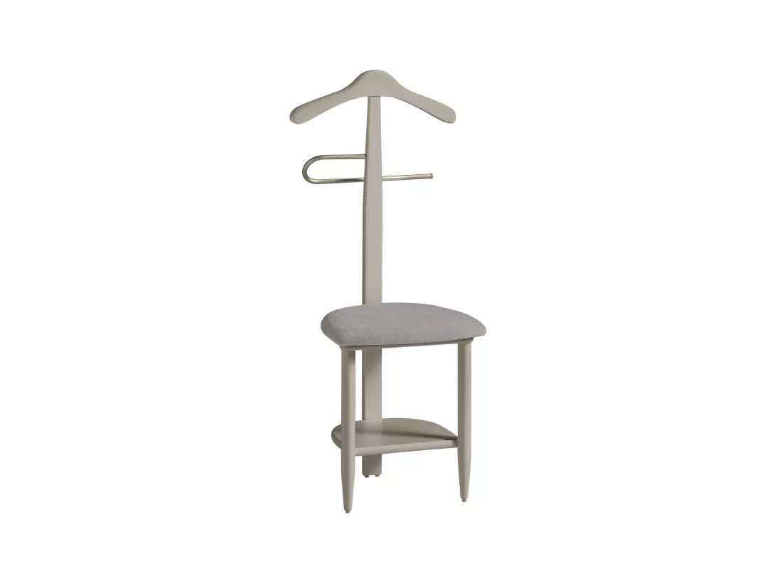 Valet de nuit - H105cm x L45cm x P41cm - hêtre massif taupe - Sedie