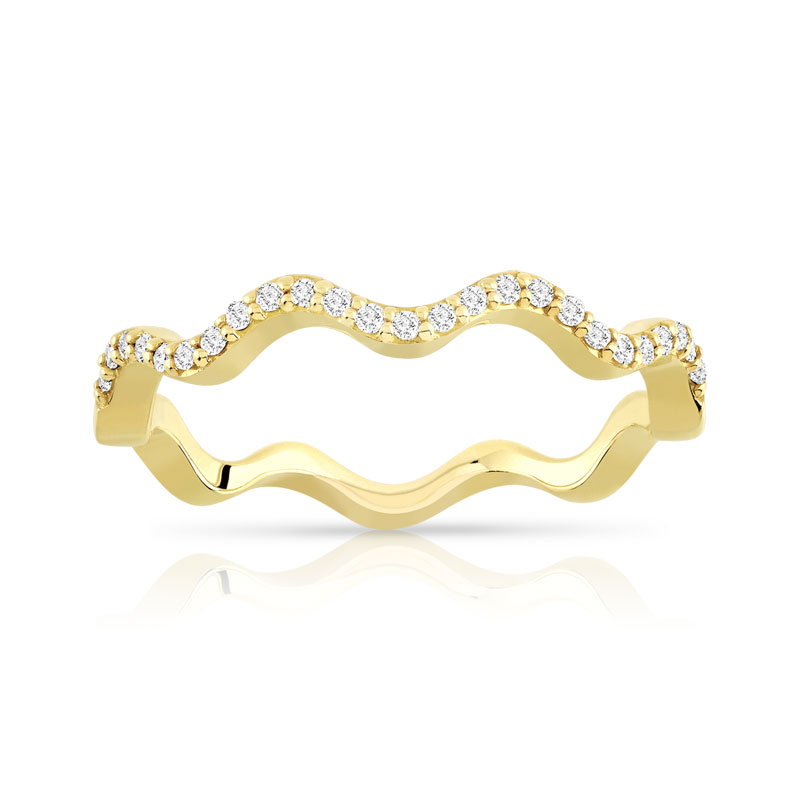 Bague or 375 jaune diamant