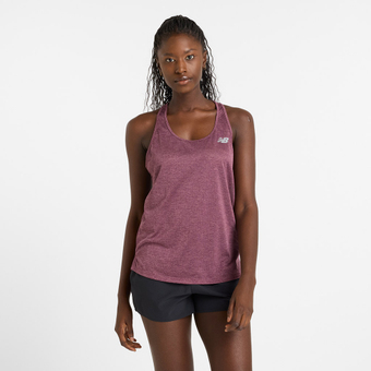 New Balance Athletics Tank Top Faded Plum Heather Damen