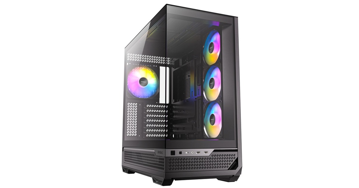 AntecC7 ARGB midi tower behuizing  (Zwart | 2x USB-A | 1x USB-C | Tempered Glass)