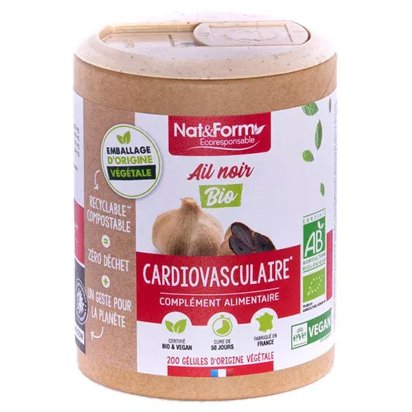 Alho Negro Orgânico Ecológico Nat & Form - 200 cápsulas