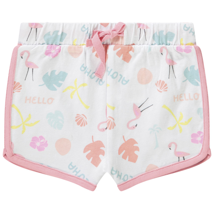 Short de sport imprimé fantaisie pour bébé fille