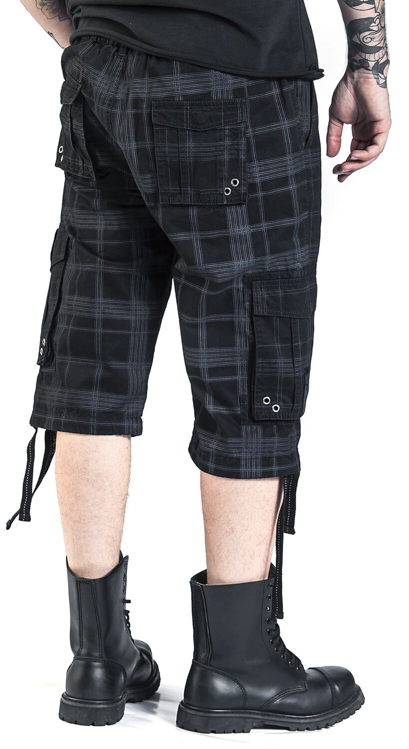 Short Noir À Carreaux | Black Premium by EMP Short