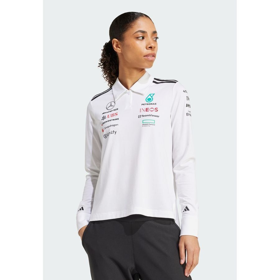 Adidas Polo manches longues d'équipe Mercedes - AMG Petronas Formula One Team