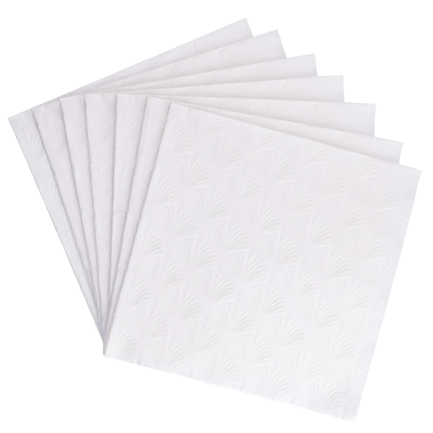 Serviette Artdeco, Prägung, weiß