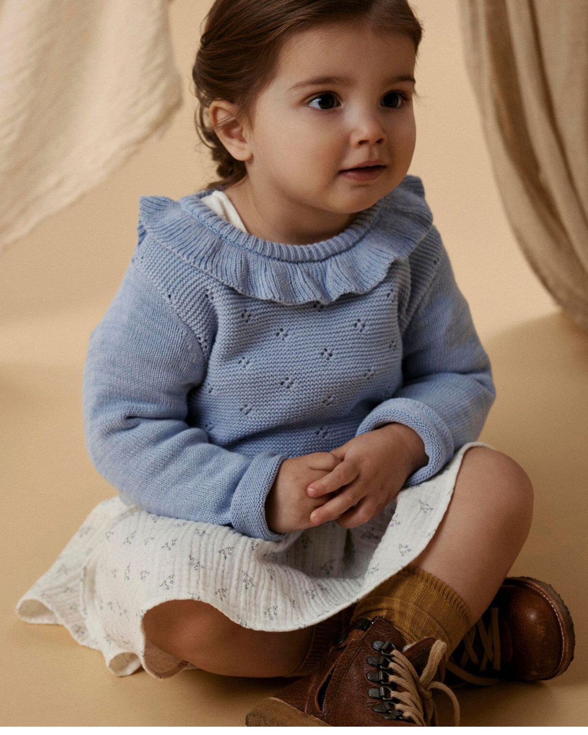 Genser Barn – Strikket 100% Øko Bomull | NMFLAGUNA LS KNIT LIL NOOS