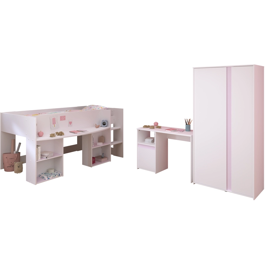 Parisot Kinderzimmer Set 3tlg Pirouette 13  Weiß Weiß