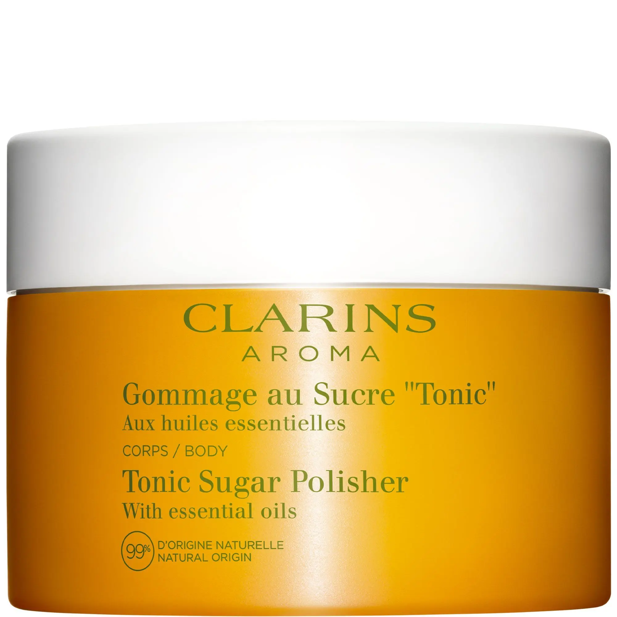 Clarins - Gommage au Sucre Tonic Aux huiles essentielles 99% d'origine naturelleGommage Corps Pot 250g - Gommage et exfoliant