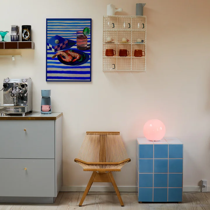 Paper Collective - Shrimp Stripes Poster, 50 x 70 cm
