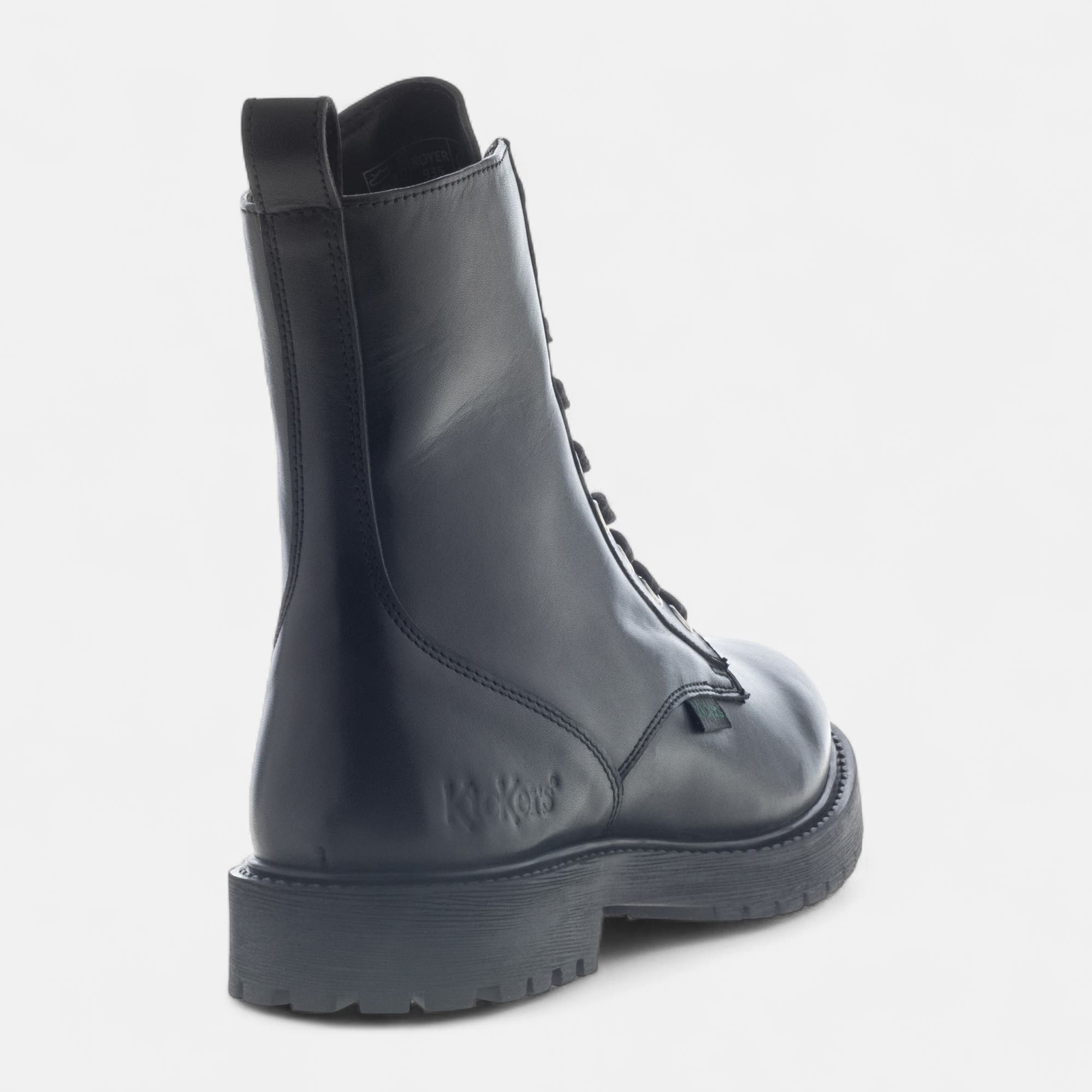 Bottines à lacets Femme en cuir noir
