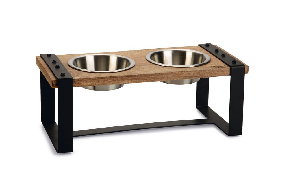 Designed By Lotte Karinto Dinerset - Voer & Drinkbak - Bruin Zwart - M