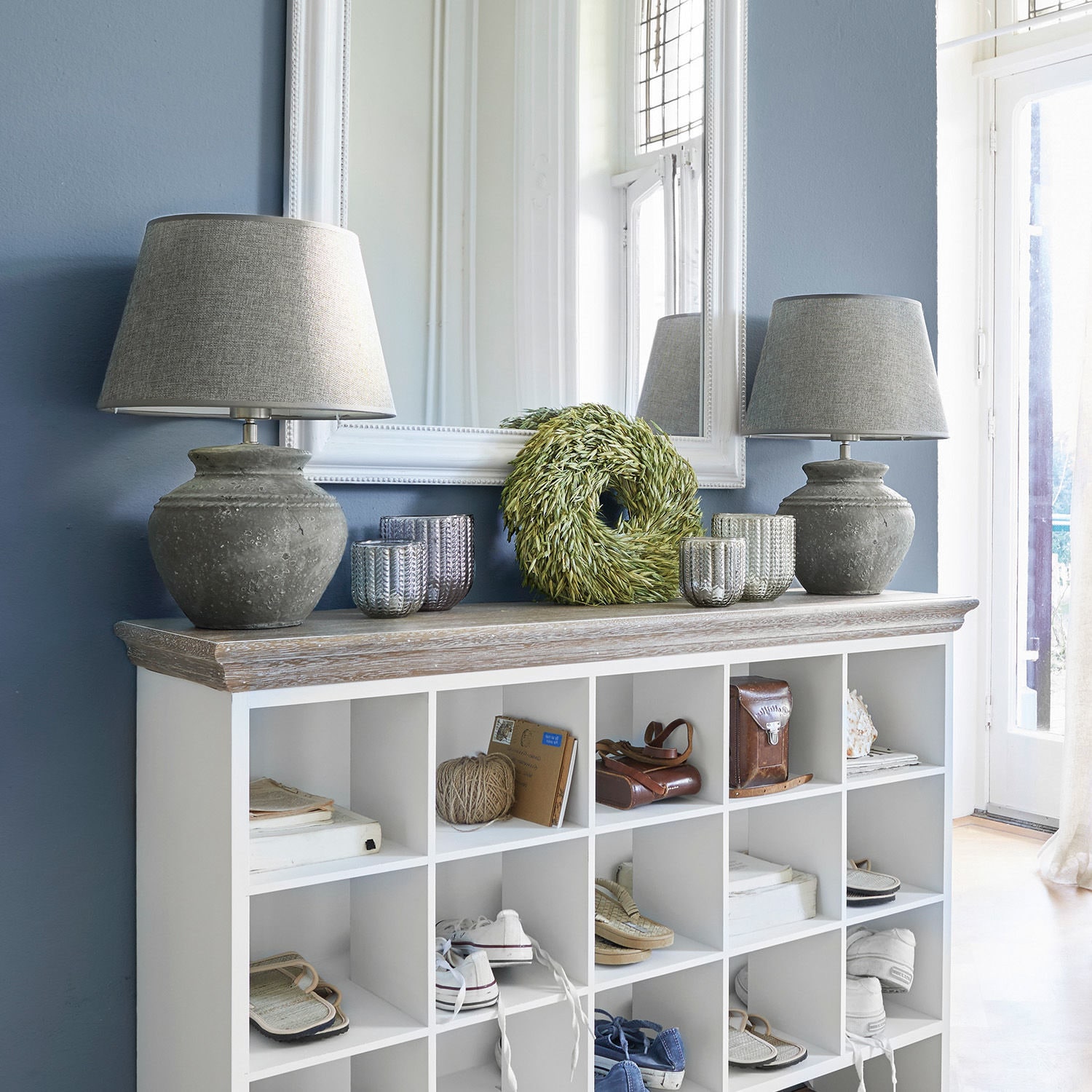 Tischlampe Cleveland grau
