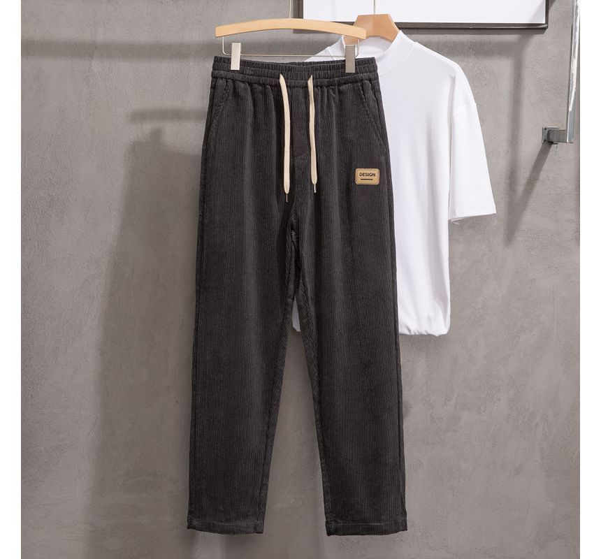 Filmas - Corduroy broek met trekkoordtaille en rechte pijpen