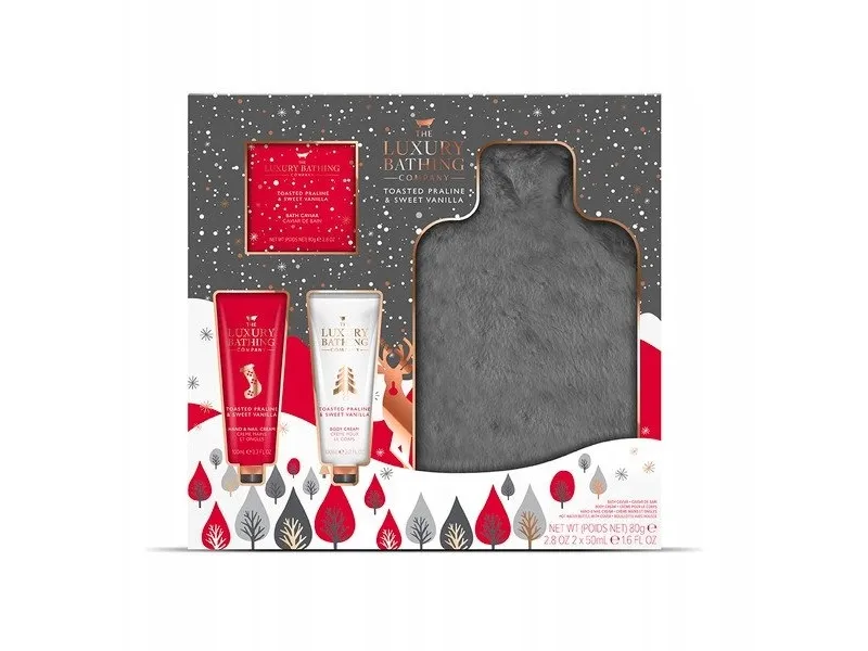 Grace Cole Roasted praline body care kit with Thermofor ( Christmas candy & Vanilla ) - Body care gift set with thermofor