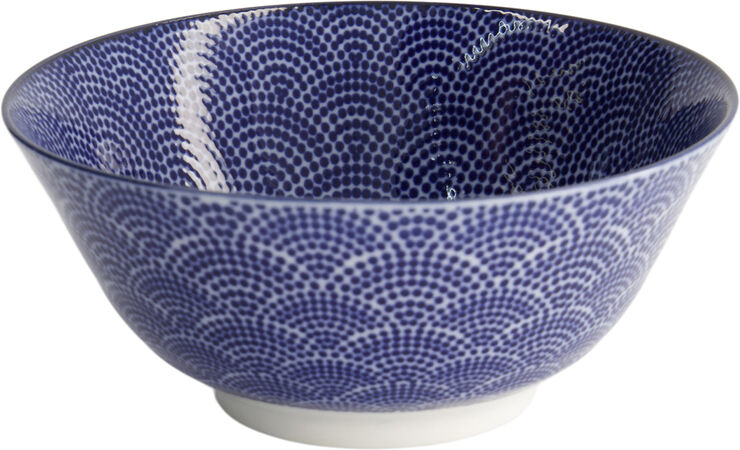 Tokyo Design Studio Nippon Blå tayo skål 15,2x6,7cm 500ml Prikker Blue/white