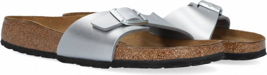 Birkenstock Zilveren Slide Sandalen Madrid Stijl Gray Dames