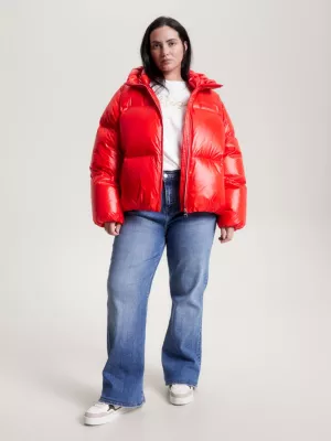 Jaqueta puffer relaxada de plumas Curve New York