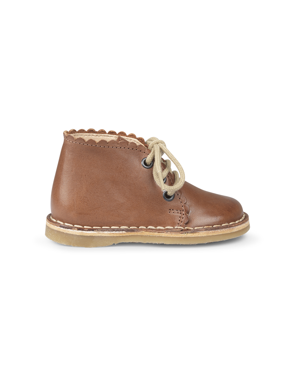 Scallop Boot - Cognac