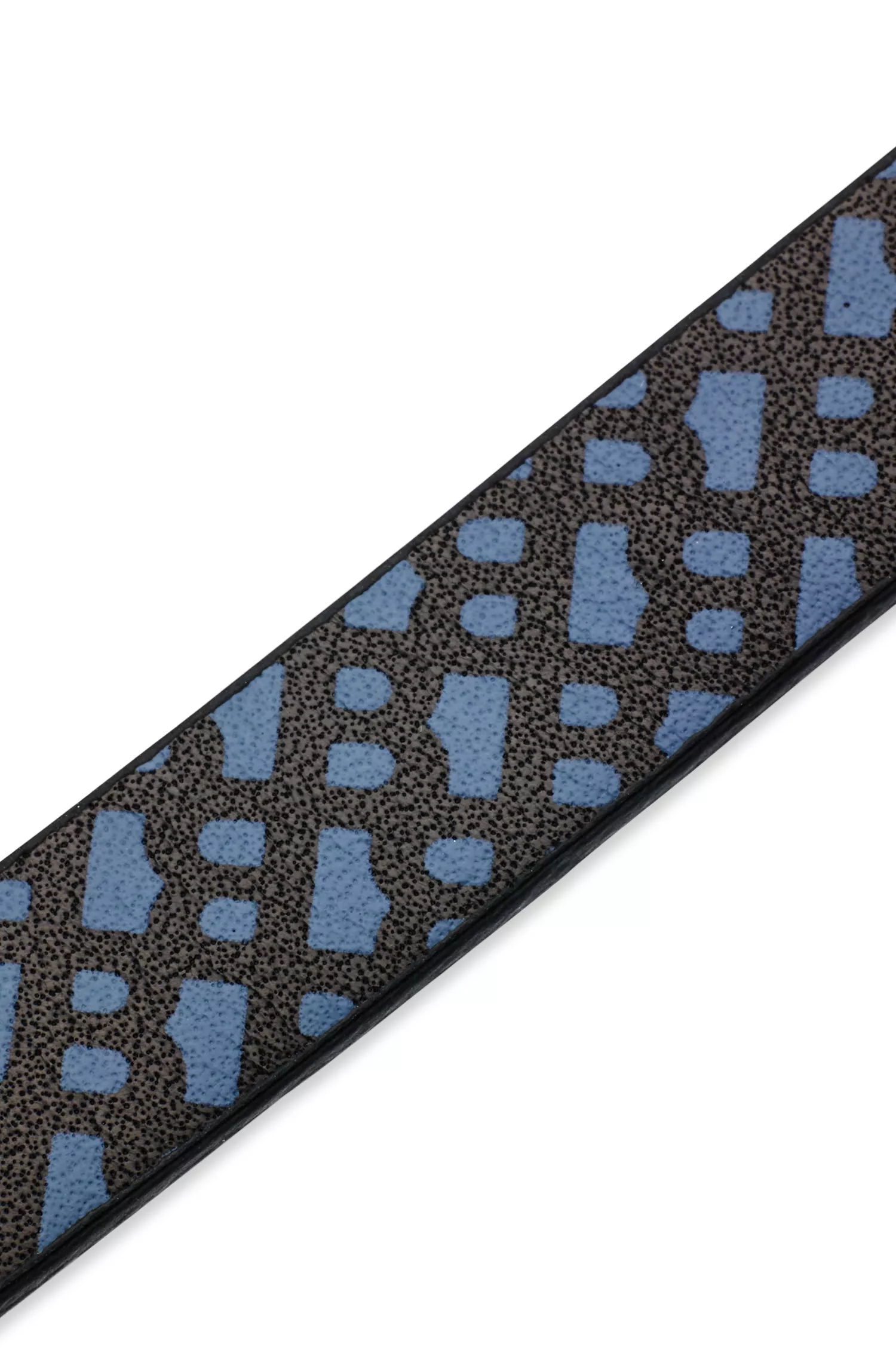 Bracelete BOSS em couro preto com fecho ajustável de monograma duplo.