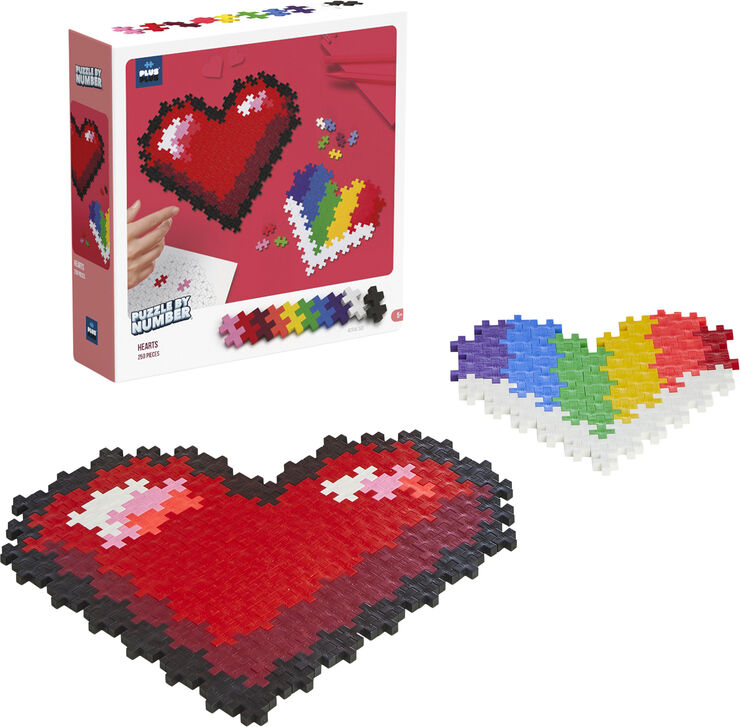 PLUS-PLUS Puzzel by Number Hearts