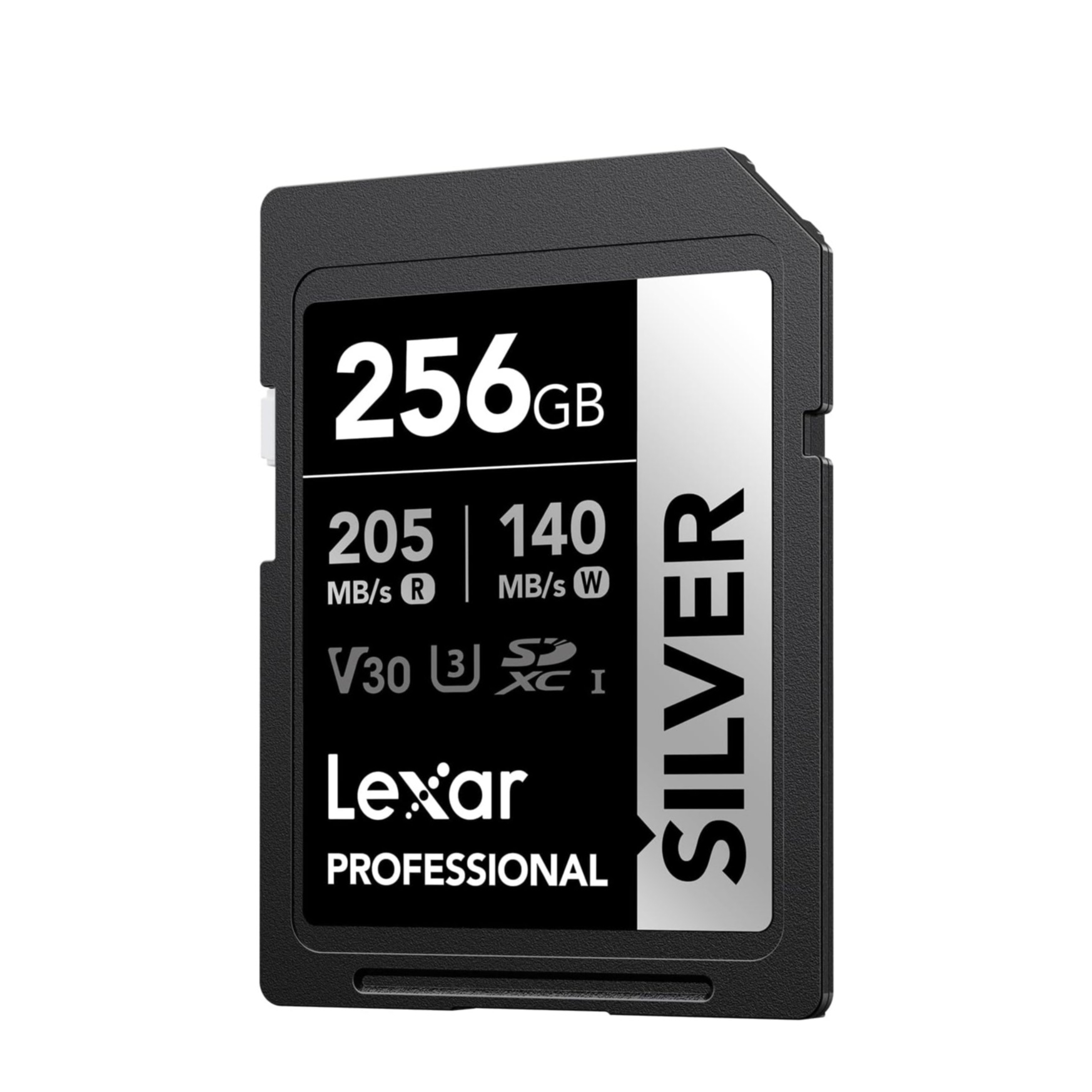 (256GB) Professional SILVER Plus Series SDXC UHS-I Speicherkarte mit bis zu 205 Mbit/s / 4K Videos (LSDSIPL256G-BNNNG) - Schwarz