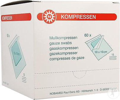 Noba Compresse Gaze 12 Plis A 1 Stérile 60 Pièces