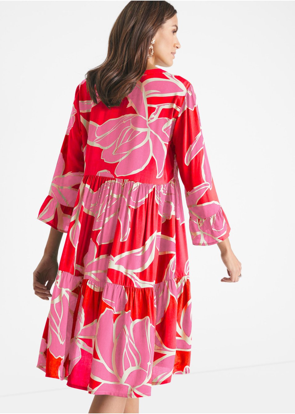 Robe étagée en viscose