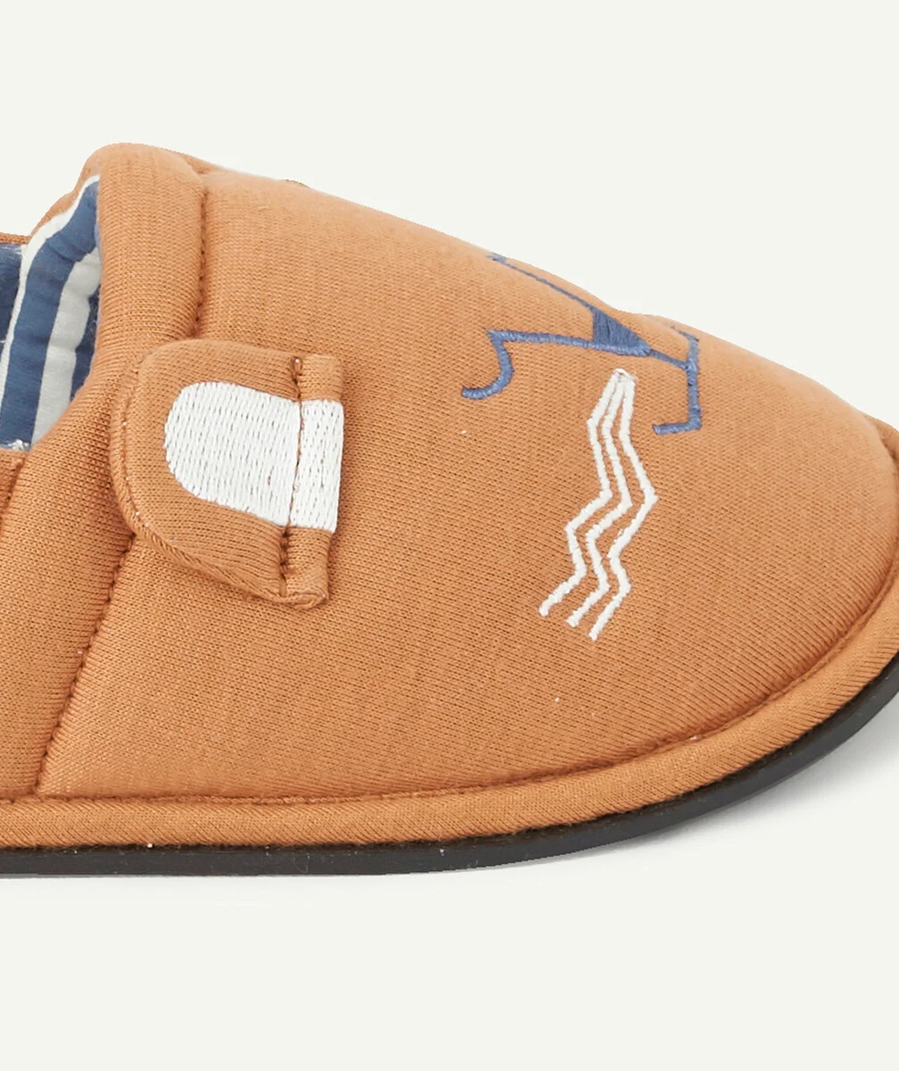 CHAUSSONS LION GARÇON EN COTON MÉLANGÉ
