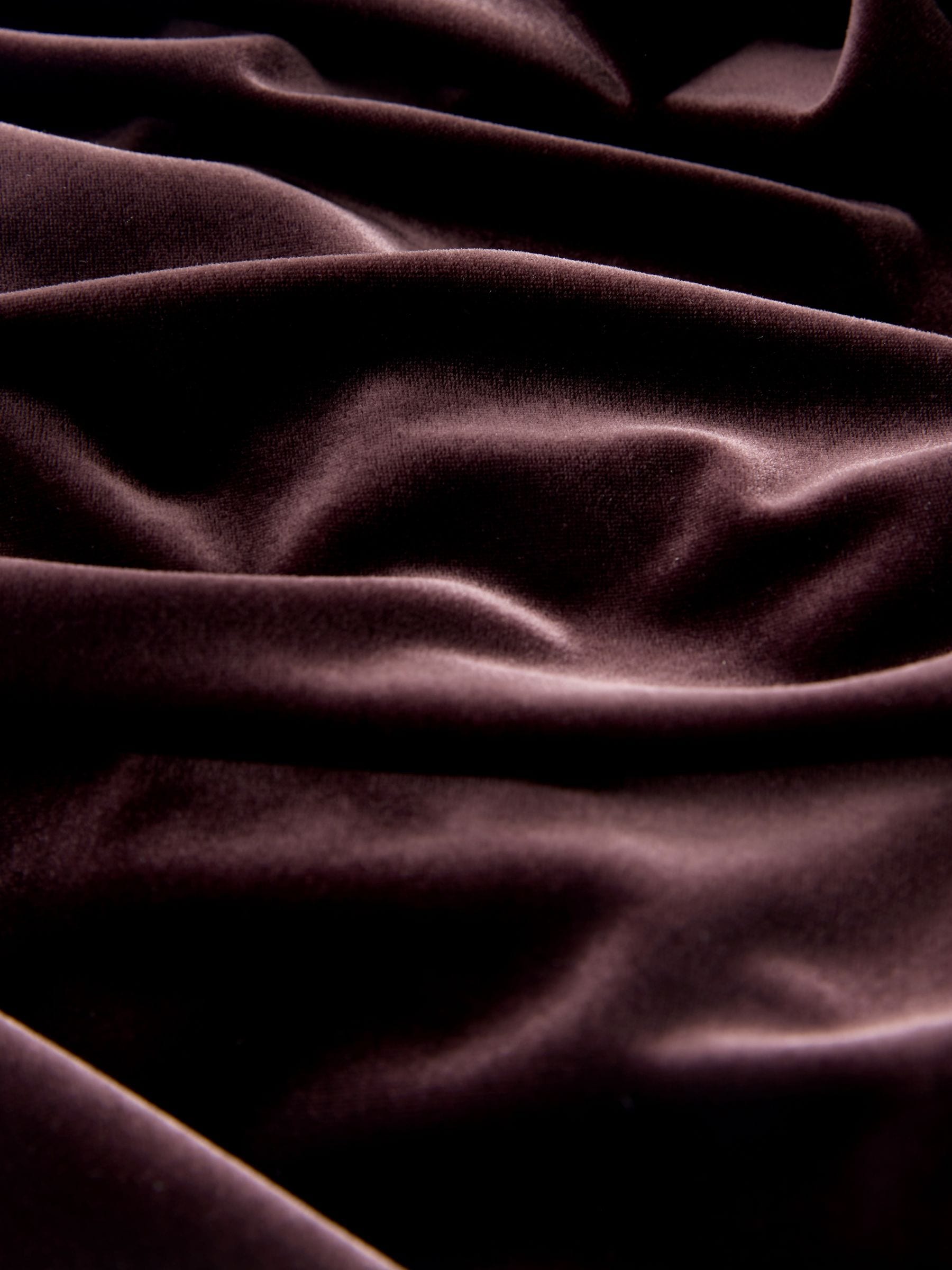 Chocoladebruin - Velvet Off Shoulder Column Midi Dress