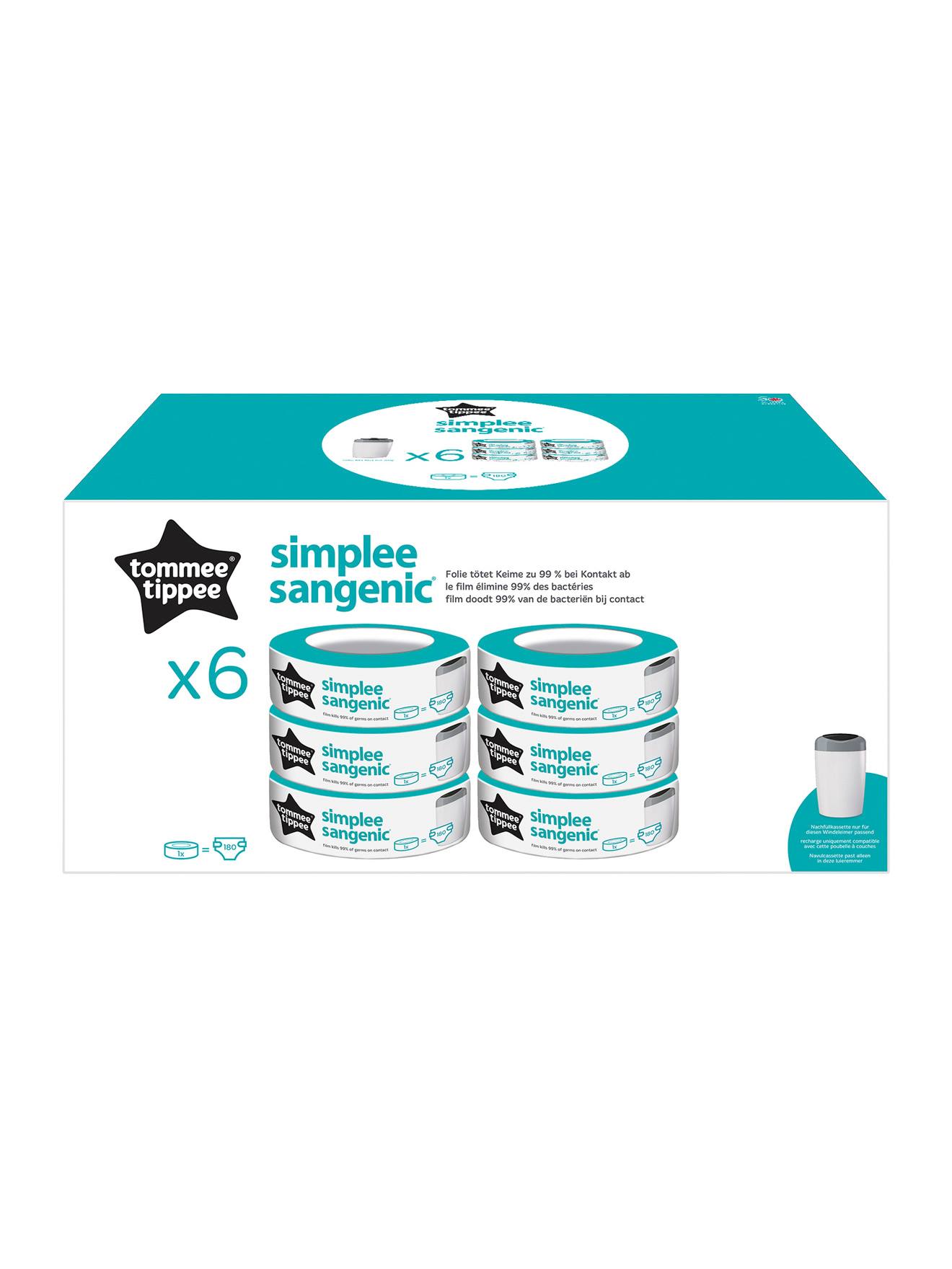 Refis Simplee x 6 TOMMEE TIPPEE Cinza Escuro Liso