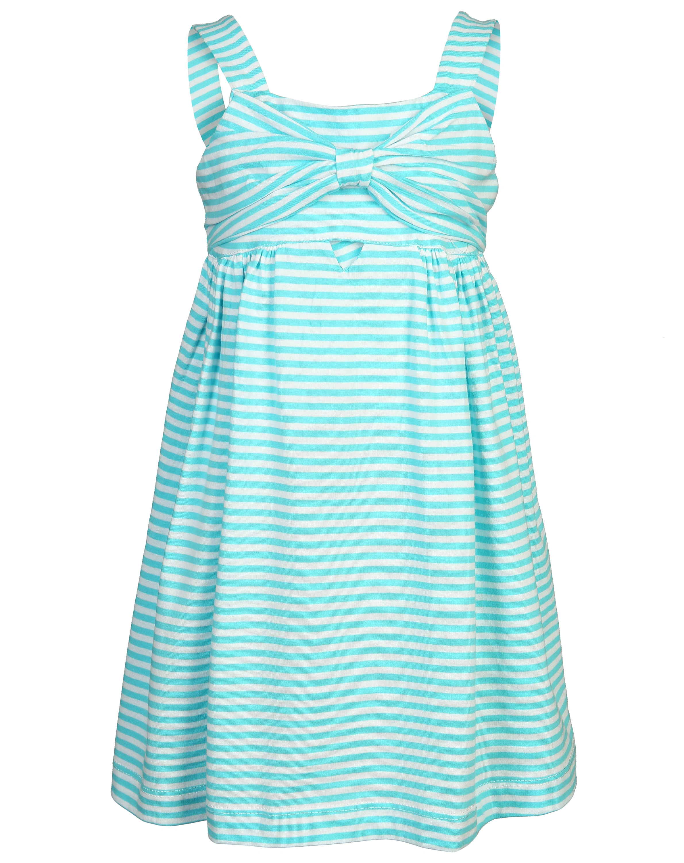 Trägerkleid SUMMER gestreift in türkis