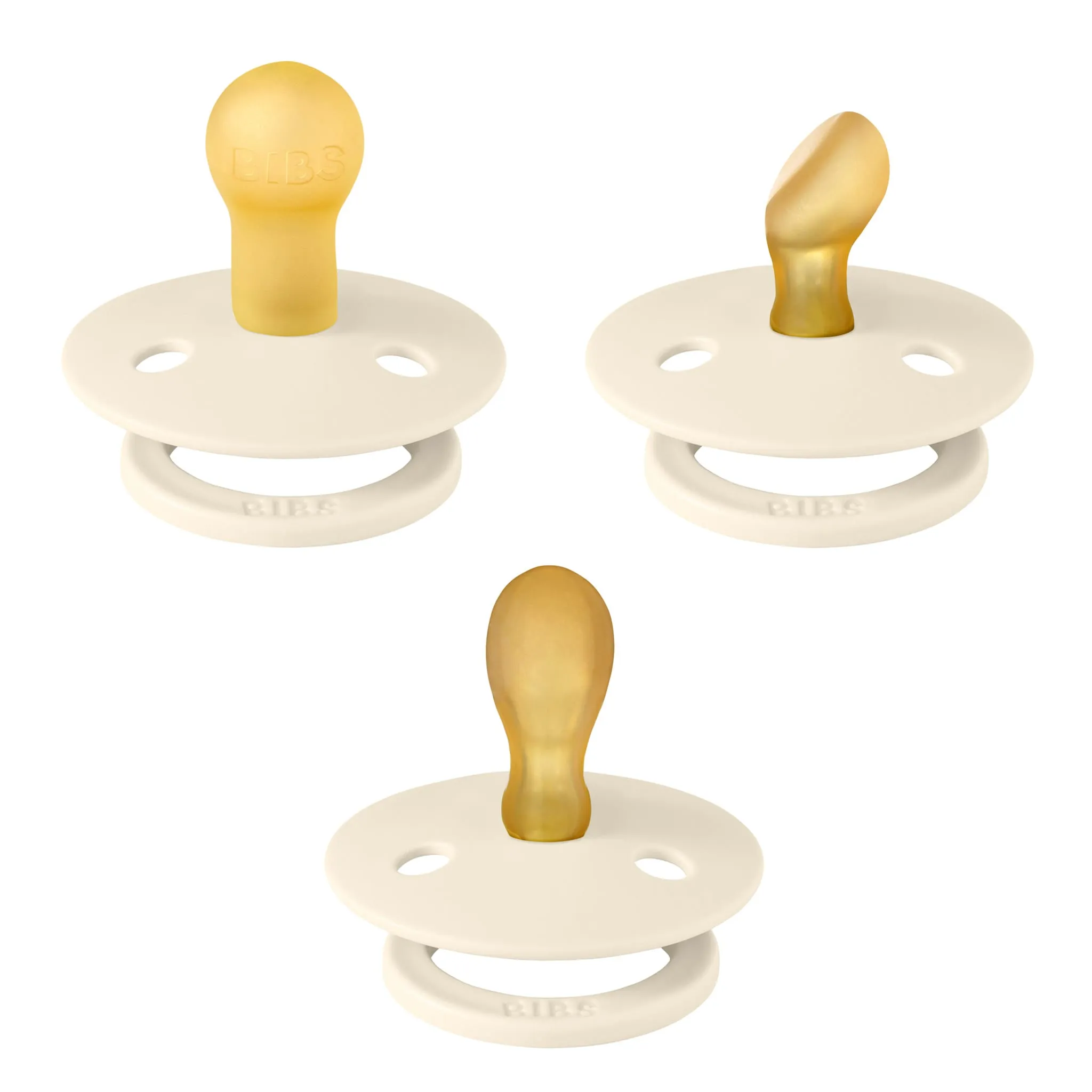 Bibs Ensemble Suces 0-6mois Paquet de 3 Collection Try-it - Ivoire (Grandeur 1)