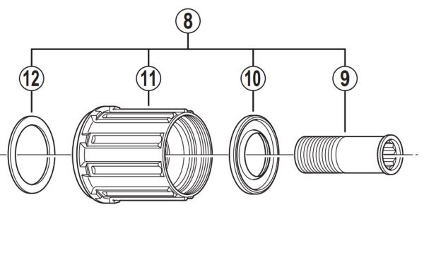 Shimano FH-M665 9/10-Speed Kassettehus
