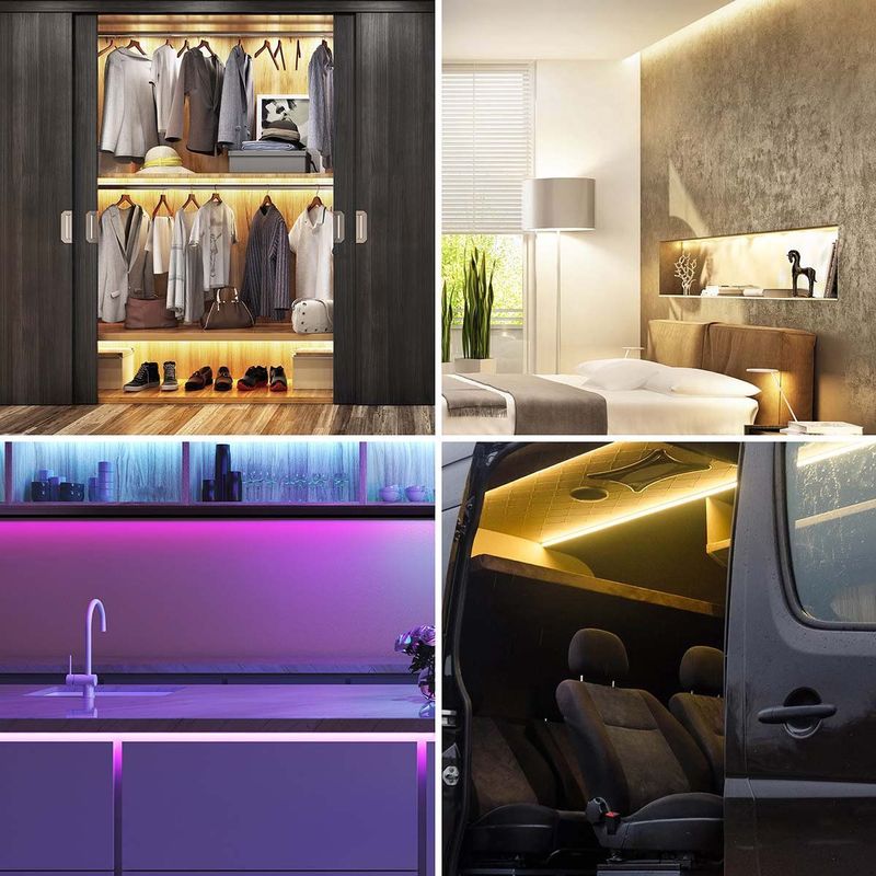 Slimme - Bluetooth LED-strip - RGB - 2 Meter - Zwart - USB Gevoerd
