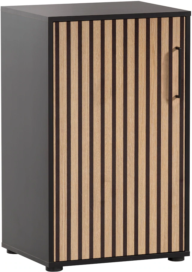 welltime Aktenschrank »Hank, MADE IN GERMANY, Breite 50 cm« Tür mit Akustikprint, Metallbeschläge, Softclose-Funktion