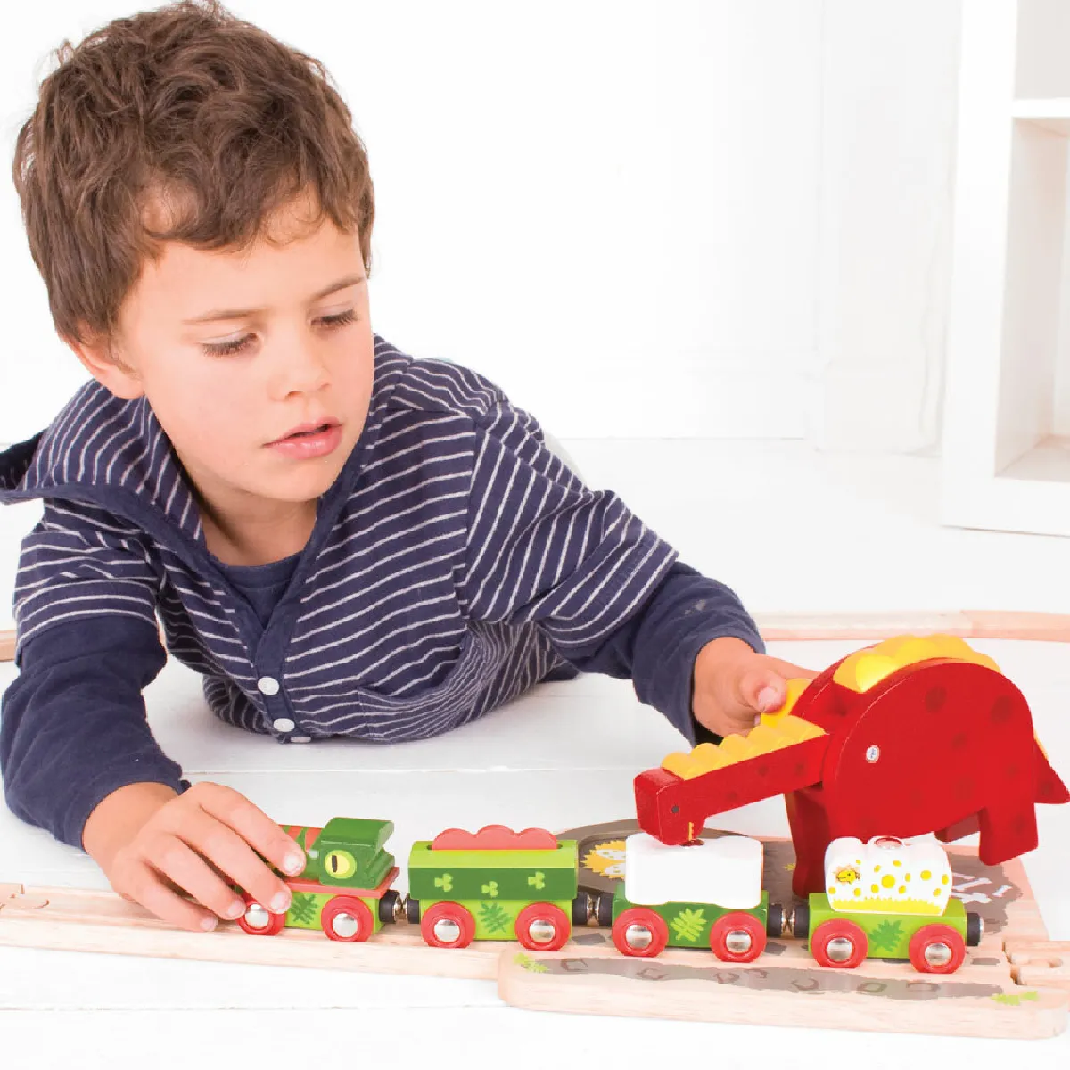 Bigjigs Rail Grue ferroviaire dinosaures