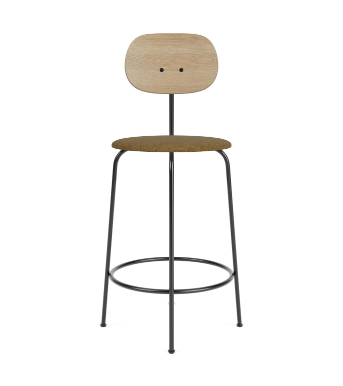 Audo Copenhagen Afteroom Counter Plus barkruk H97 zitting Bouclé 02 donker