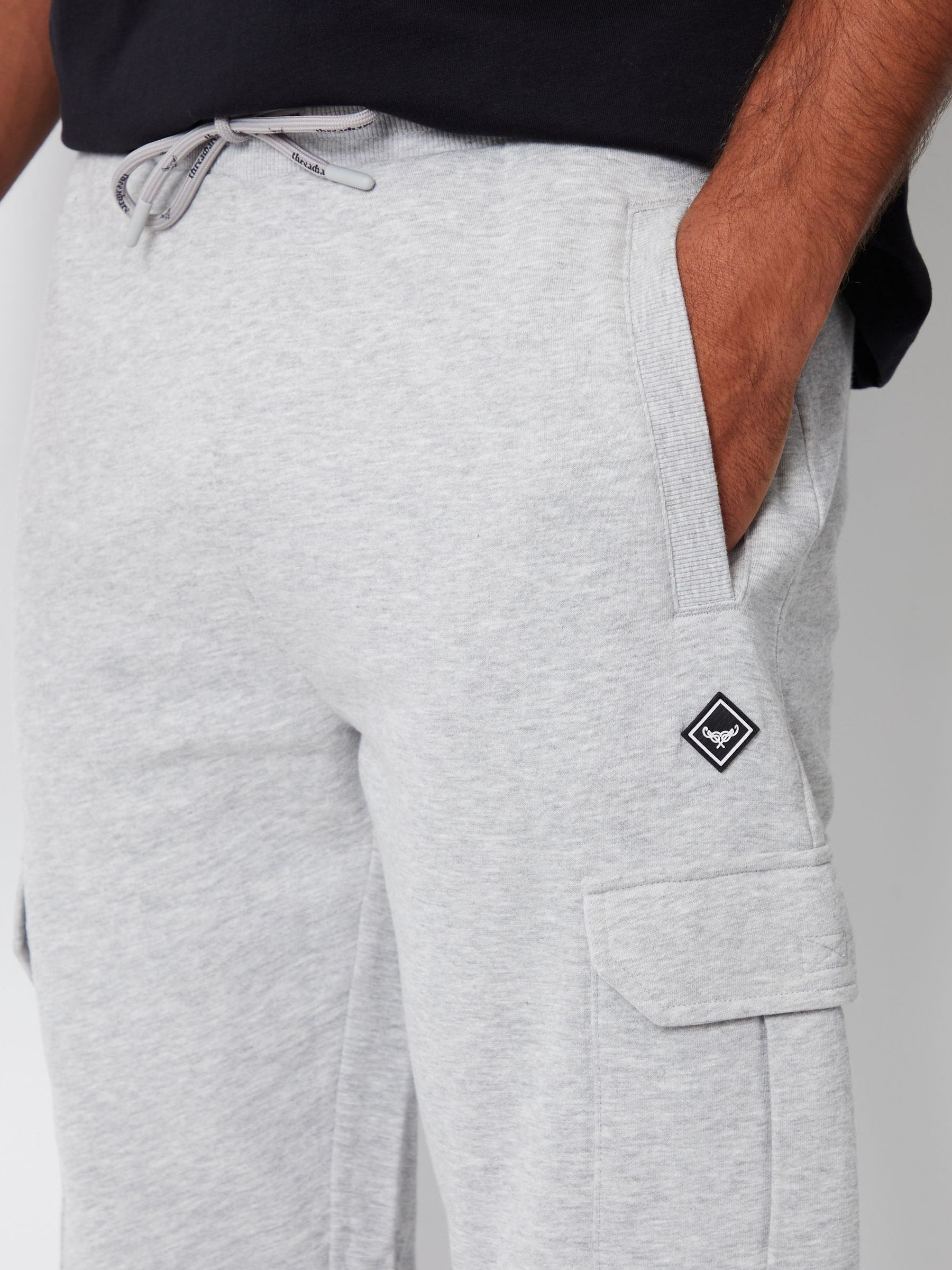 Lichtgrijs - Threadbare joggingbroek in cargostijl
