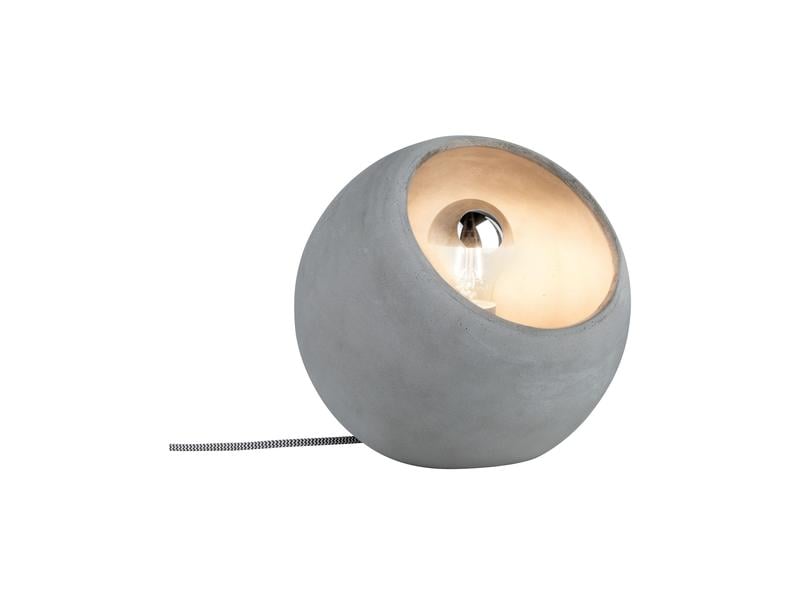 Paulmann Tischleuchte Neordic Ingram, E27 Grau Tischlampe mit Kabelschalter für ein E27 Leuchtmittel bis max. 20W