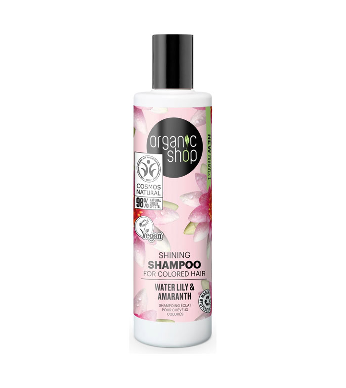 Organic Shop - Shampoo brilho sedoso para cabelos coloridos 280ml - Nenúfar e amaranto