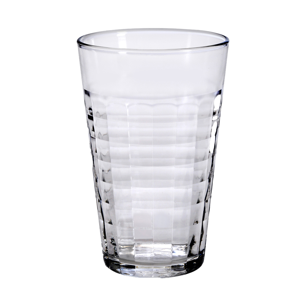 Verre à bière transparent Prisme (Lot de 6)