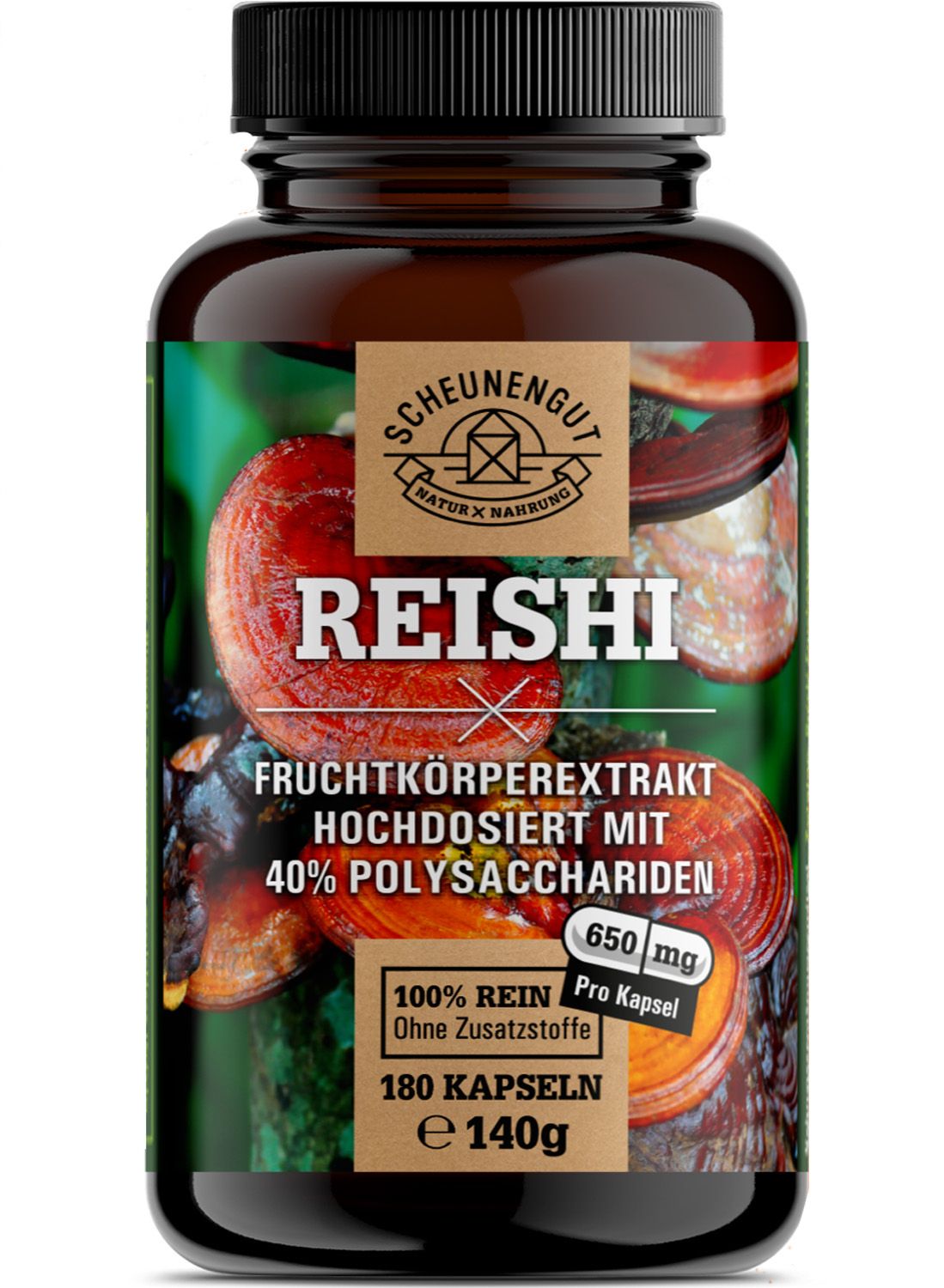 Scheunengut® Reishi Extrakt | hochdosierter Extrakt 20:1 mit 40% Polysaccharide