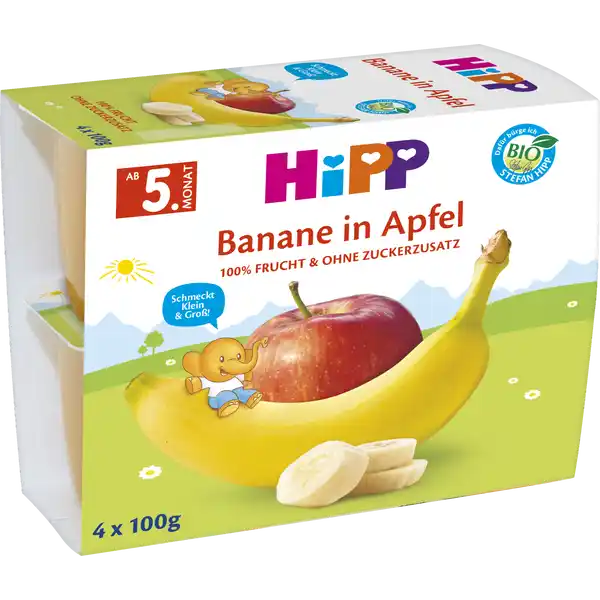 Bio Banane in Apfel ab 5. Monat