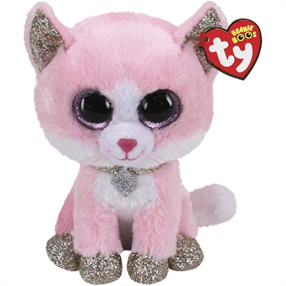Beanie Boos Fiona - Pink Kat Reg - ty → Luksusbaby.dk