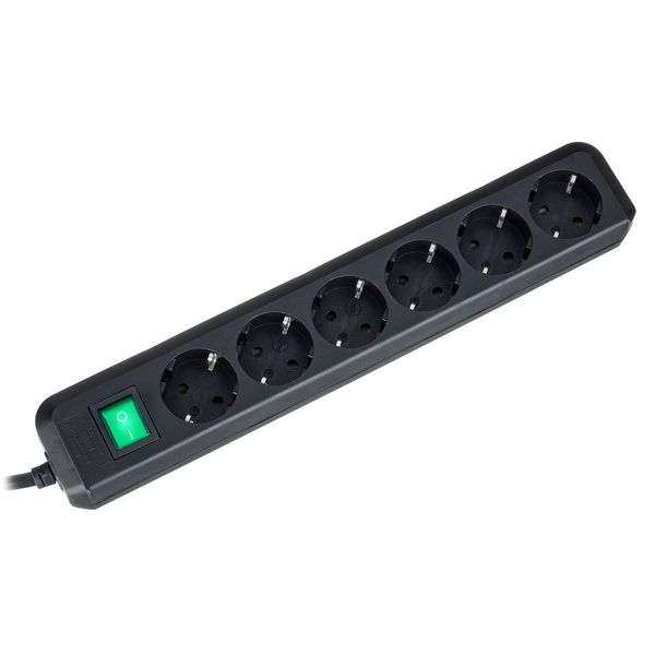 Brennenstuhl Eco-L 6 Way Split Sw 3m BK