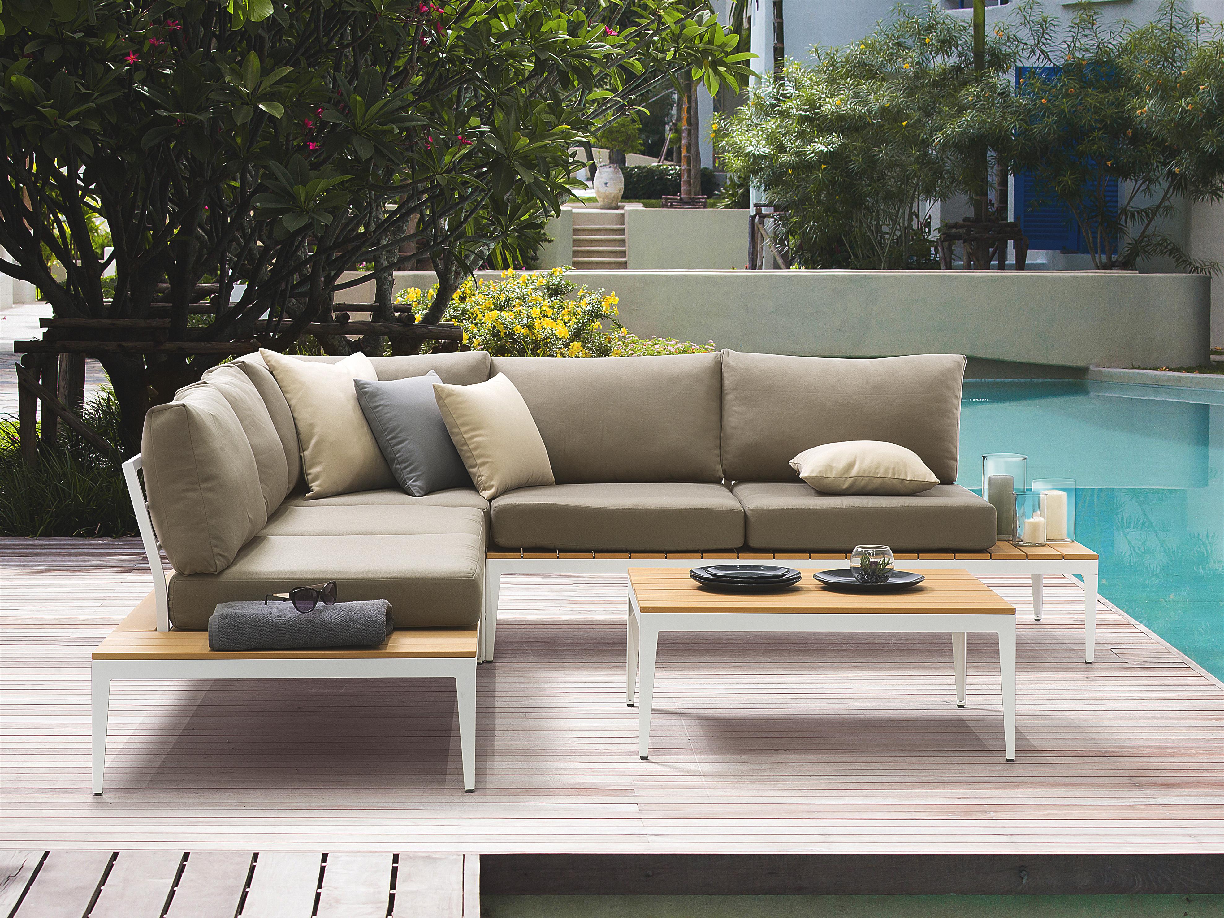 Tuin hoekloungeset met tafel 5-zits POSITANO Grijs