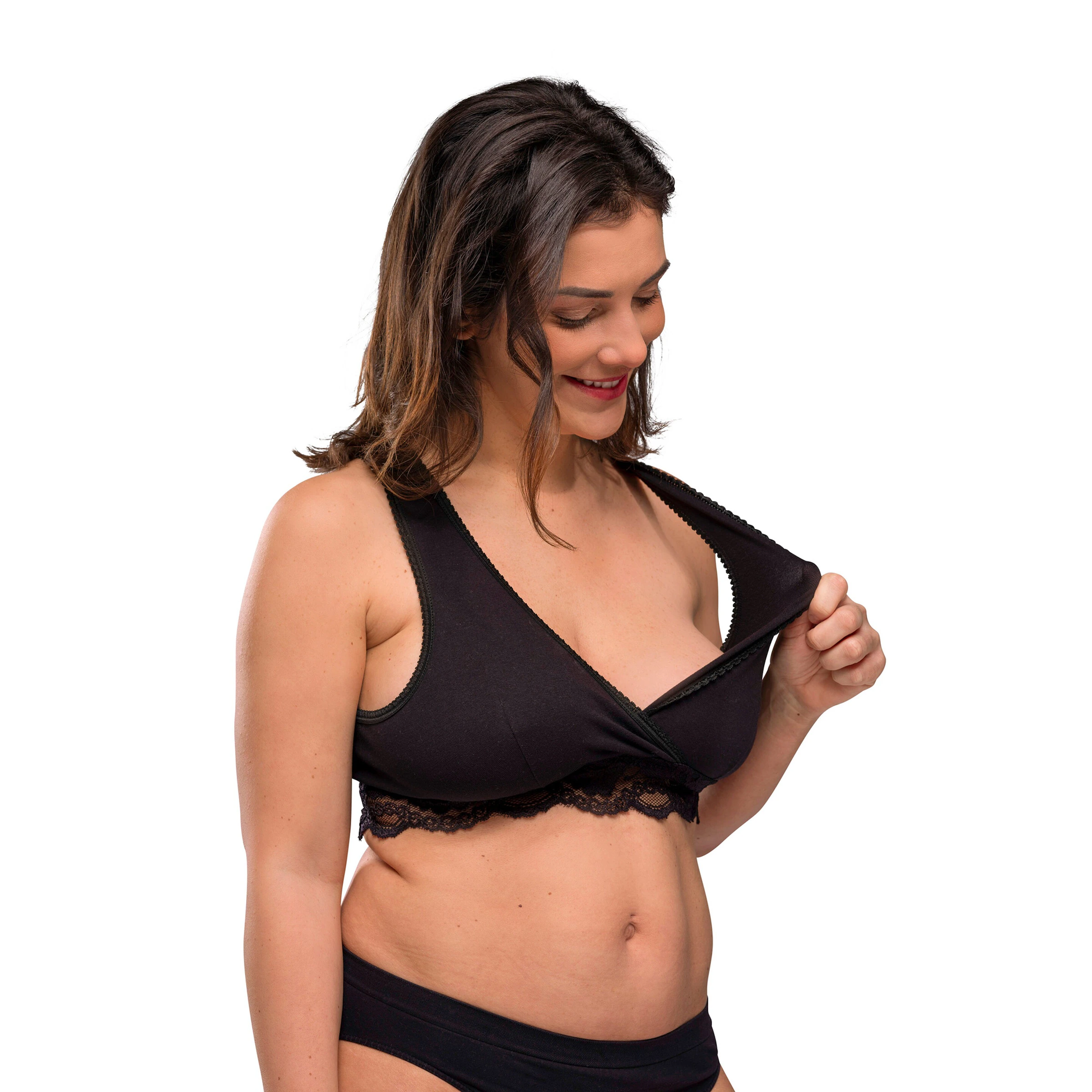 Carriwell Still-BH Spitze Bio-Baumwolle schwarz